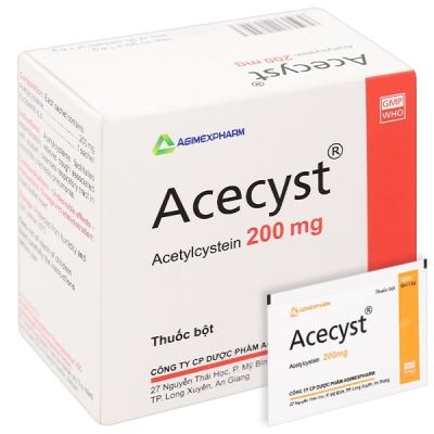 Thuốc bột Acecyst 200mg long đàm, dịu ho trong bệnh lý viêm hô hấp (30 gói x 1.6g)