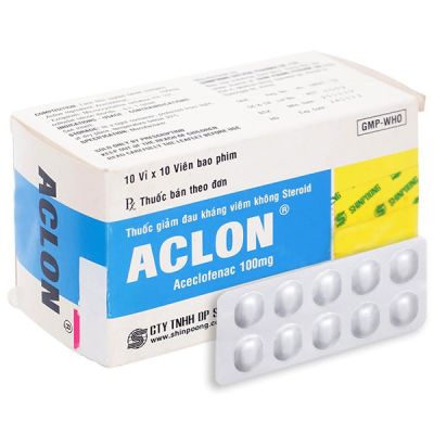 Aclon 100mg giảm đau và kháng viêm xương khớp (10 vỉ x 10 viên)