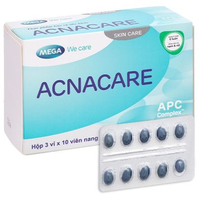 Acnacare hỗ trợ giảm mụn, viêm tuyến bã nhờn hộp 30 viên