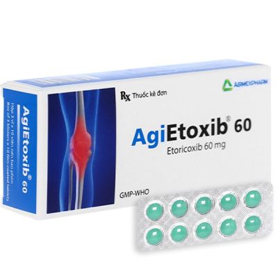 AgiEtoxib 60 giảm đau, kháng viêm xương khớp (3 vỉ x 10 viên)