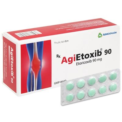 AgiEtoxib 90mg giảm đau, kháng viêm xương khớp (3 vỉ x 10 viên)