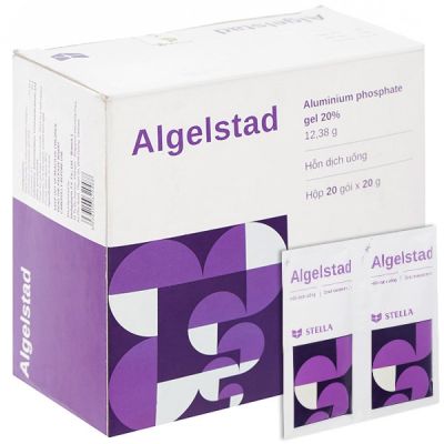 Algelstad 20% trị viêm thực quản, loét dạ dày tá tràng (20 gói x 20g)