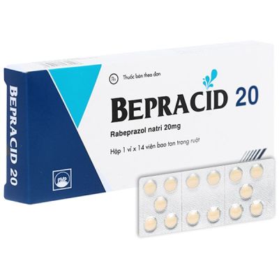 Bepracid 20 trị trào ngược dạ dày - thực quản (1 vỉ x 14 viên)