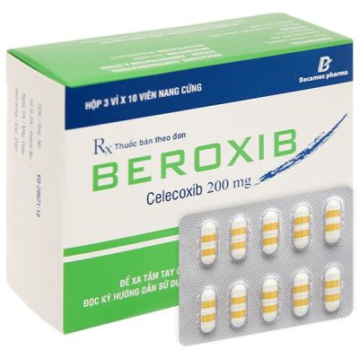 Beroxib 200mg giảm đau, kháng viêm xương khớp (3 vỉ x 10 viên)