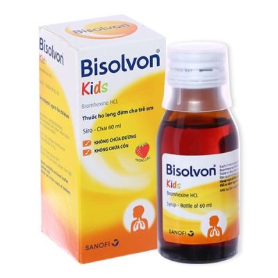 Siro Bisolvon Kids làm loãng đờm trong các bệnh phế quản phổi cấp chai 60ml