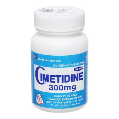 Cimetidine Mekophar 300mg trị trào ngược dạ dày, thực quản lọ 100 viên