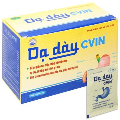Dạ dày Cvin giúp tăng cường chức năng tiêu hóa, giảm acid dịch vị hộp 30 gói x 5g