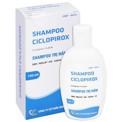 Dầu gội Shampoo Ciclopirox trị viêm da tiết bã da đầu chai 100ml