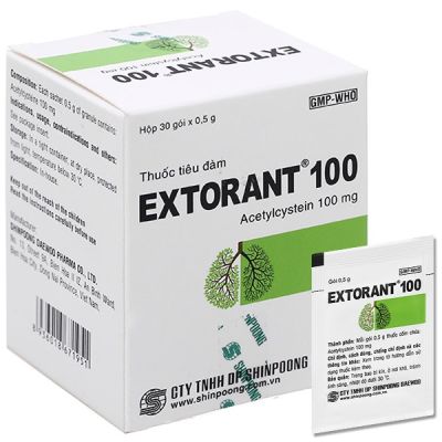 Thuốc cốm Extorant 100 tiêu nhầy trong bệnh lý hô hấp (30 gói x 0.5g)