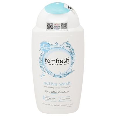 Dung dịch vệ sinh phụ nữ Femfresh Active Wash làm sạch, kháng viêm chai 250ml