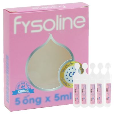 Nước muối sinh lý Fysoline Đẳng trương vệ sinh mắt, mũi, miệng cho bé hộp 5 ống x 5ml