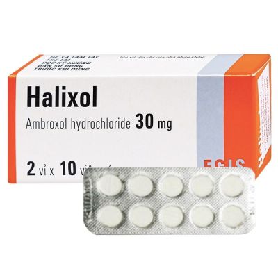 Halixol 30mg tan đàm trong bệnh lý hô hấp (2 vỉ x 10 viên)