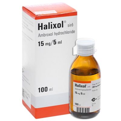 Siro Halixol 15mg/5ml trị bệnh đường hô hấp, tan đàm trong viêm mũi họng chai 100ml