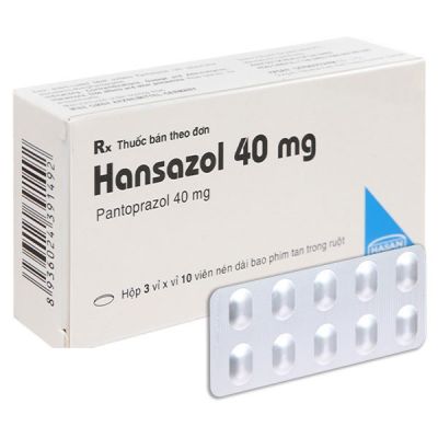 Hansazol 40mg trị trào ngược dạ dày, thực quản (3 vỉ x 10 viên)