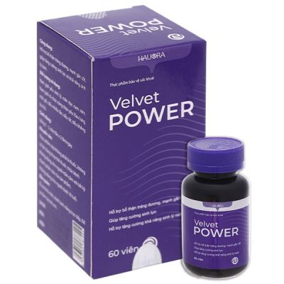 Hauora Velvet Power hỗ trợ tăng cường sinh lý nam hộp 60 viên