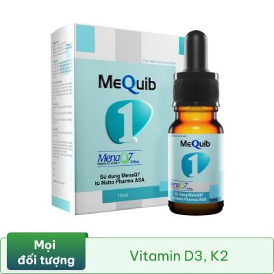 MeQuib 1 bổ sung vitamin D3, vitamin K2 cho cơ thể chai 10ml