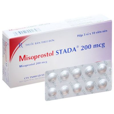 Misoprostol Stada 200mcg trị viêm loét dạ dày (3 vỉ x 10 viên)