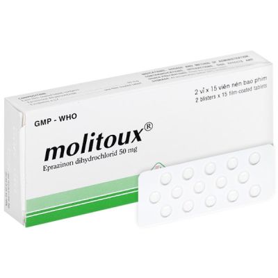 Molitoux 50mg loãng đàm trong bệnh lý hô hấp (2 vỉ x 15 viên)