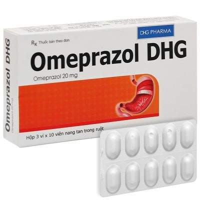 Omeprazol DHG 20mg trị trào ngược dạ dày, thực quản (3 vỉ x 10 viên)