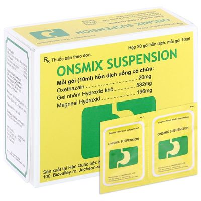 Hỗn dịch uống Onsmix Suspension trị trào ngược dạ dày, thực quản (20 gói x 10ml)
