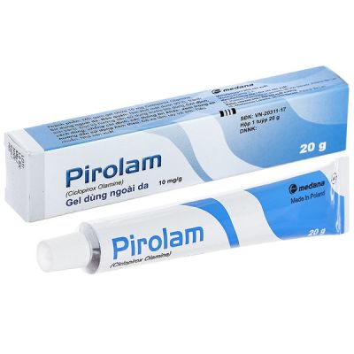 Gel bôi Pirolam 10mg/g trị nhiễm khuẩn, nấm da tuýp 20g