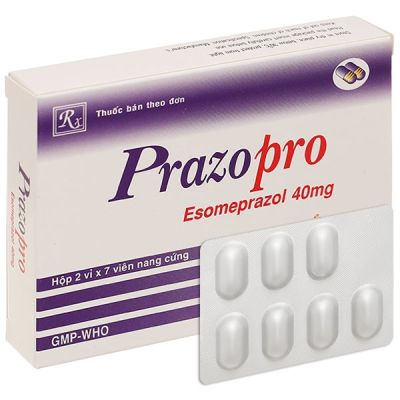 Prazopro 40mg trị trào ngược dạ dày, thực quản (2 vỉ x 7 viên)