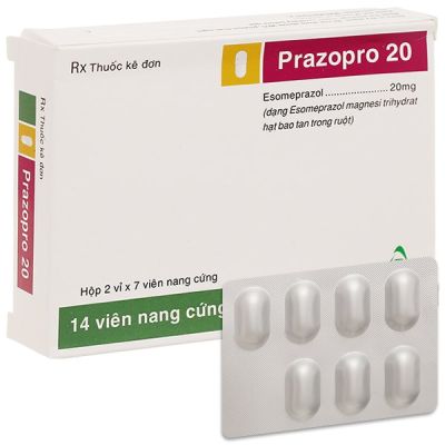Prazopro 20 trị trào ngược dạ dày, thực quản (2 vỉ x 7 viên)