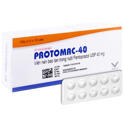 Protomac-40 trị trào ngược dạ dày, thực quản (3 vỉ x 10 viên)