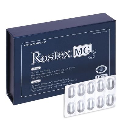 Rostex MG tăng cường sinh lý nam giới hộp 10 viên