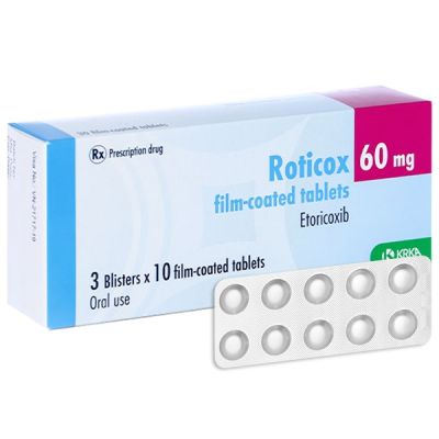 Roticox 60mg giảm các triệu chứng của viêm xương khớp (3 vỉ x 10 viên)