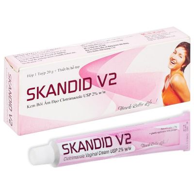 Kem bôi âm đạo Skandid V2 2% trị viêm âm đạo do nấm Candida tuýp 20g