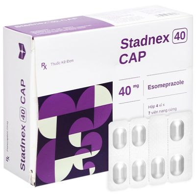 Stadnex 40 Cap trị trào ngược dạ dày, thực quản (4 vỉ x 7 viên)