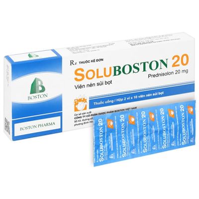 Viên sủi SoluBoston 20 trị hoặc giảm các triệu chứng viêm (2 vỉ x 10 viên)