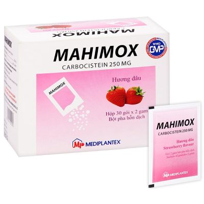 Thuốc bột Mahimox 250mg hỗ trợ trị rối loạn đường hô hấp (30 gói x 2g)