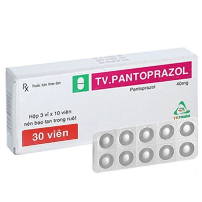 TV. Pantoprazol 40mg trị trào ngược dạ dày, thực quản (3 vỉ x 10 viên)