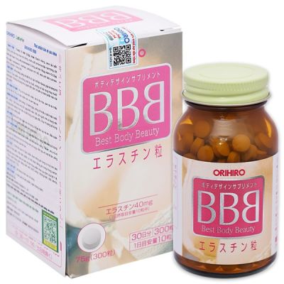 Orihiro BBB hỗ trợ tăng kích thước vòng một, điều hòa nội tiết tố hộp 300 viên