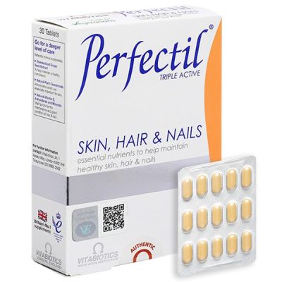 Vitabiotics Perfectil Skin, Hair & Nails đẹp da, tóc, móng hộp 30 viên