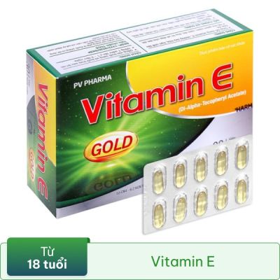 PV Vitamin E Gold hạn chế lão hóa, làm đẹp da (3 vỉ x 10 viên)
