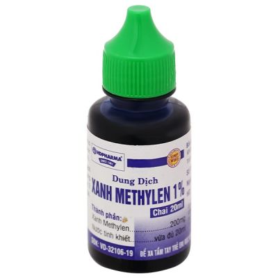 Dung dịch Xanh Methylen 1% HDpharma trị lở loét, viêm da mủ chai 20ml
